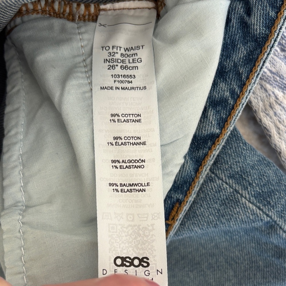 ASOS Denim Women's High Rise Blue Jeans - Picture 3 of 5